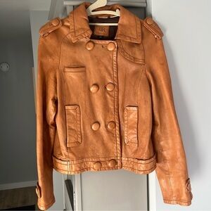 Pre-loved Vintage Banana Republic leather jacket. Size M
